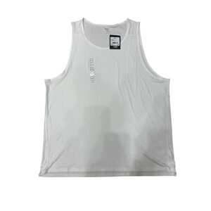 DSG Mens Run Tank Pure White Reflective Moisture Wicking XXL NEW